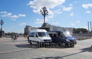 Rent minibus Moscow Russia Mercedes Van